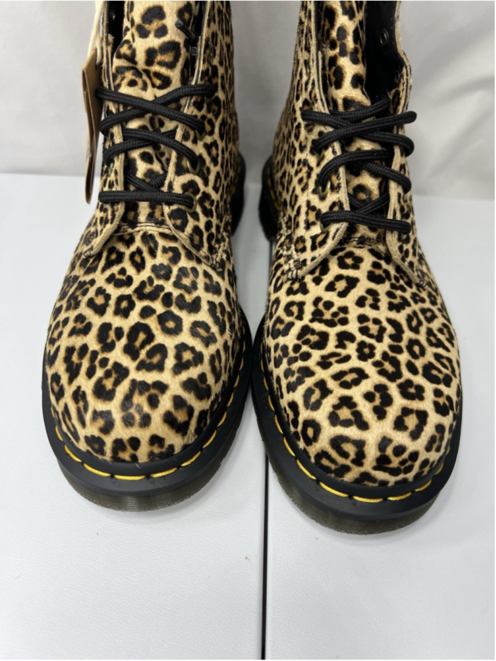 Dr Martens 1460 Pascal Leopard Cow Hair Lace Up Boot US M 9 W 10 Unisex Festive - Picture 3 of 13